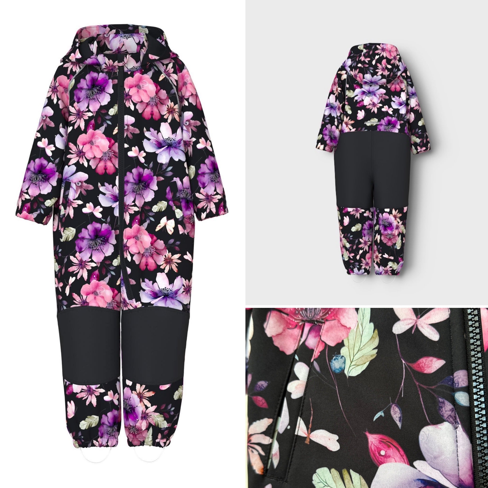 Name it softshell - Tamsus gėlėtas