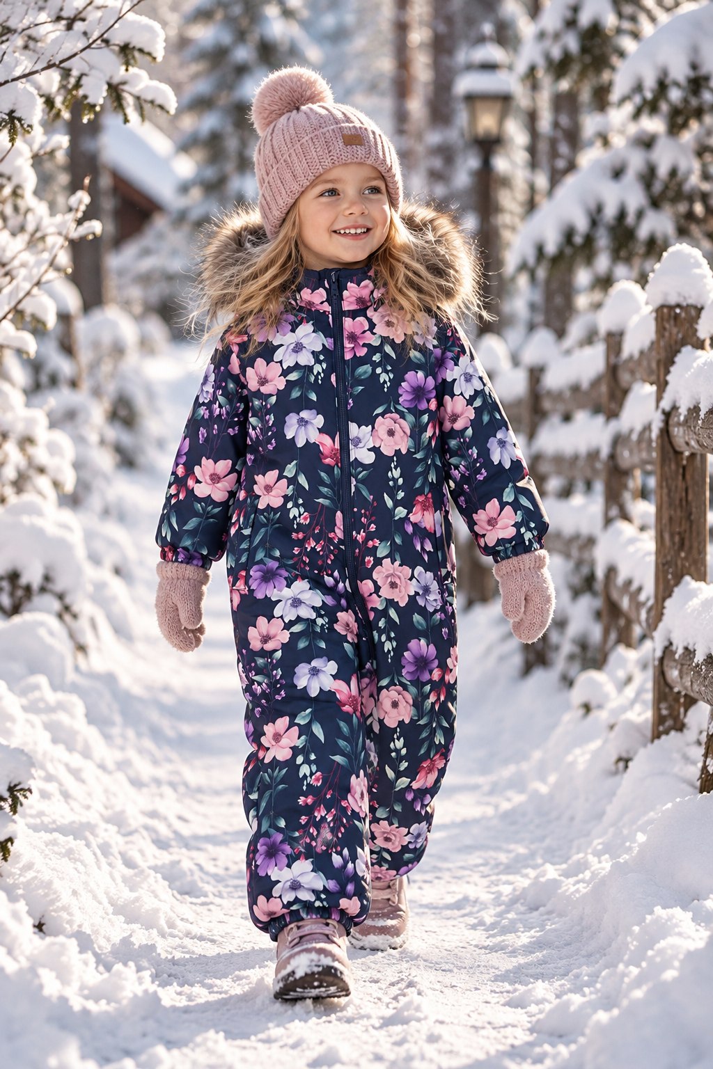 Name it snow10 žiemos kombinezonas - Floral dream